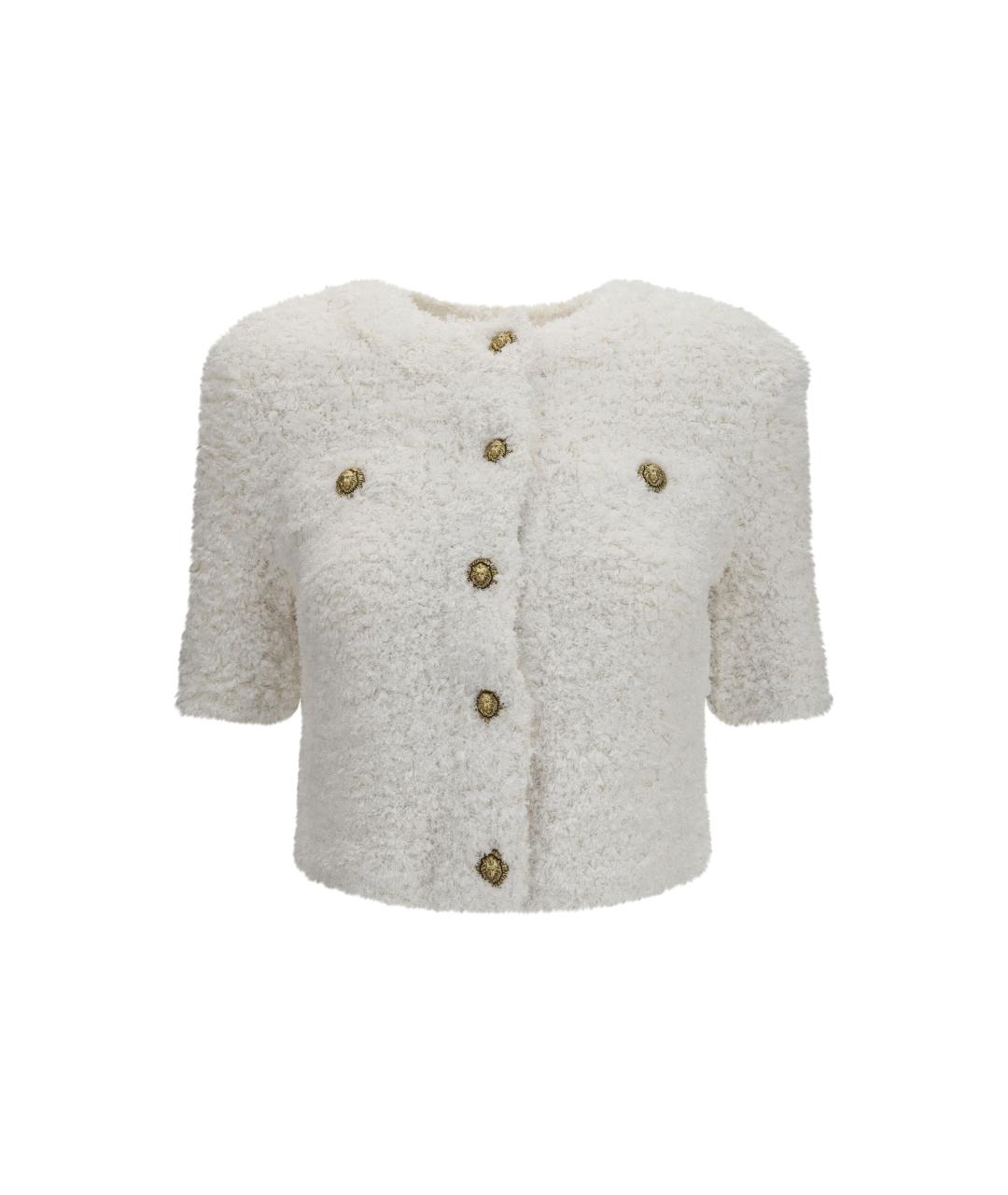 BALMAIN Бежевый полиамидовый кардиган, фото 1