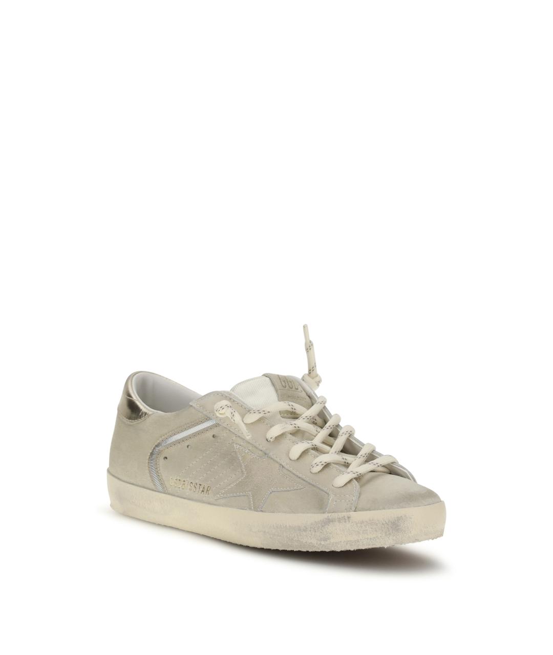 GOLDEN GOOSE DELUXE BRAND Бежевые замшевые кеды, фото 2