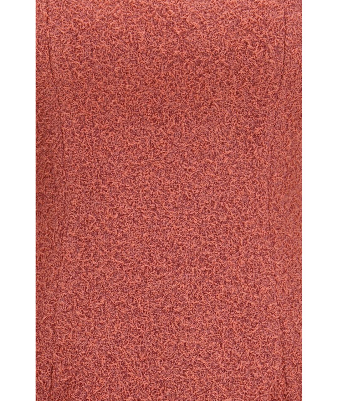 BALMAIN Розовое шерстяное коктейльное платье, фото 3