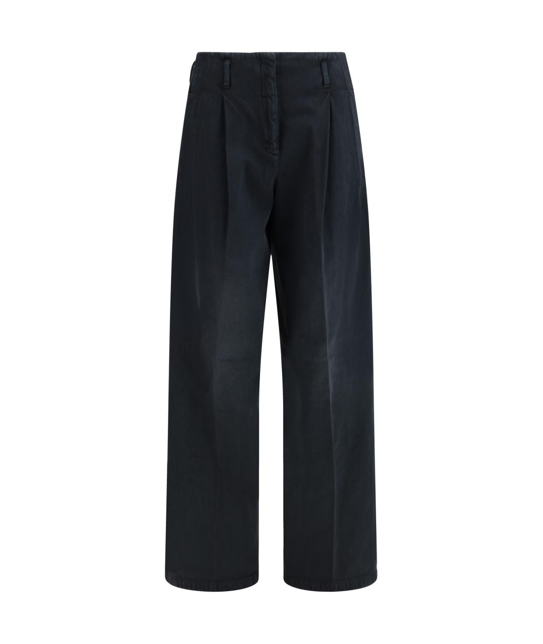 GOLDEN GOOSE DELUXE BRAND Черные хлопковые прямые джинсы, фото 1