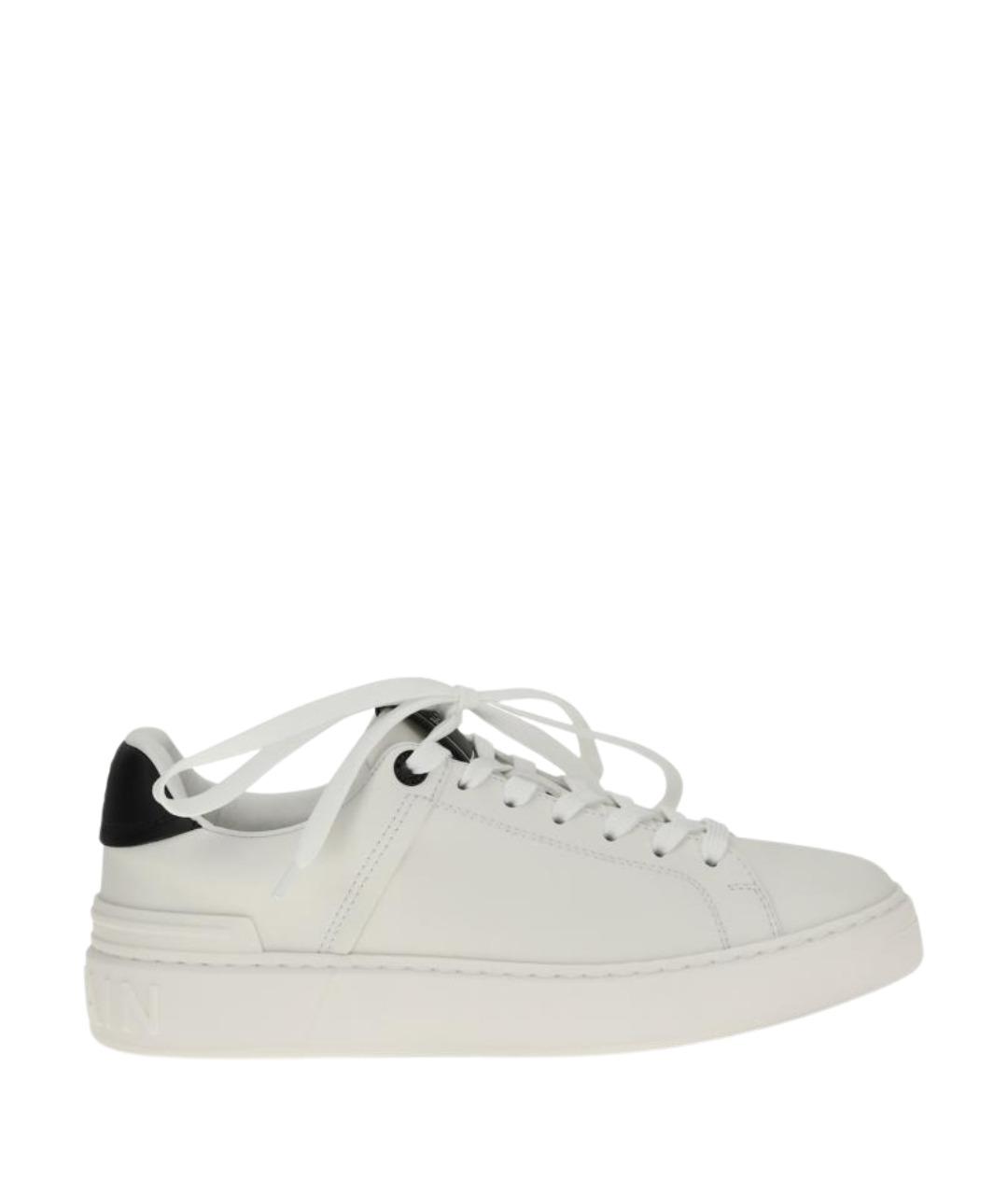 BALMAIN Белые кожаные кеды, фото 1