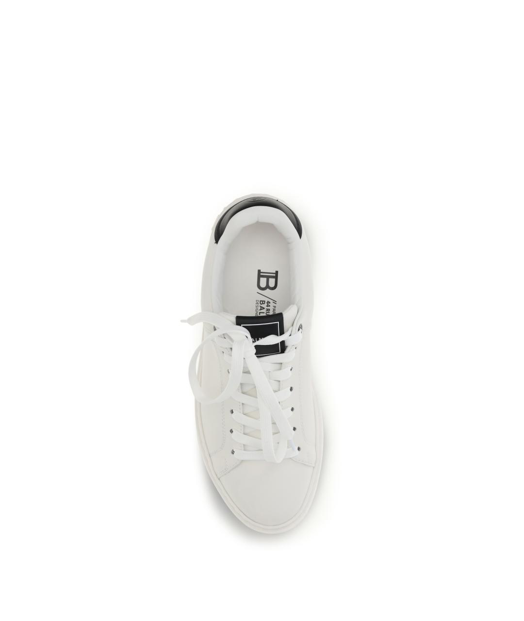 BALMAIN Белые кожаные кеды, фото 4