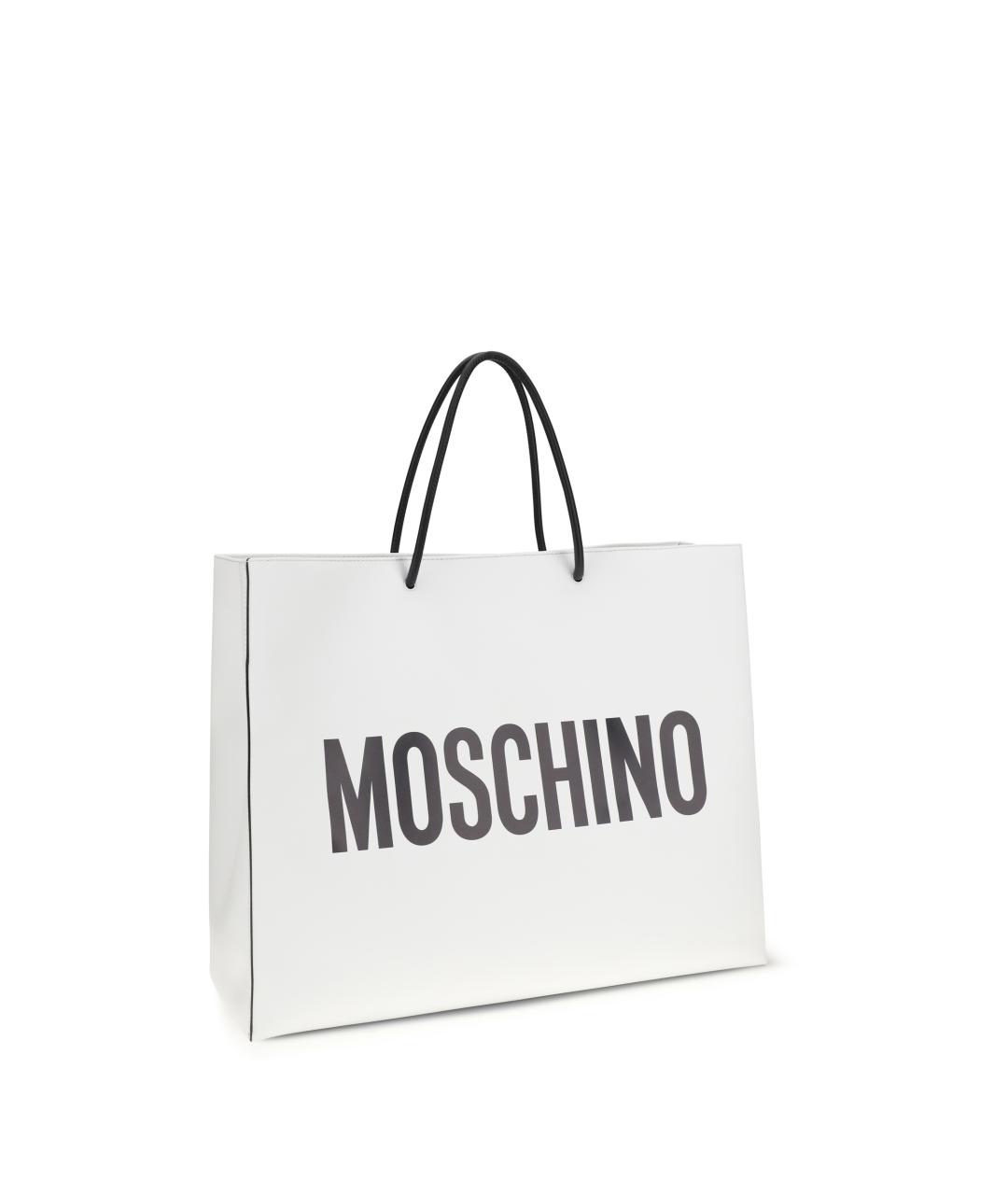 MOSCHINO Белая сумка тоут, фото 3