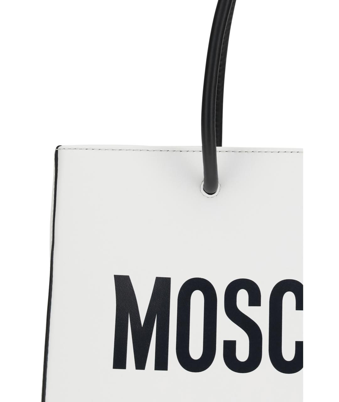 MOSCHINO Белая сумка тоут, фото 3