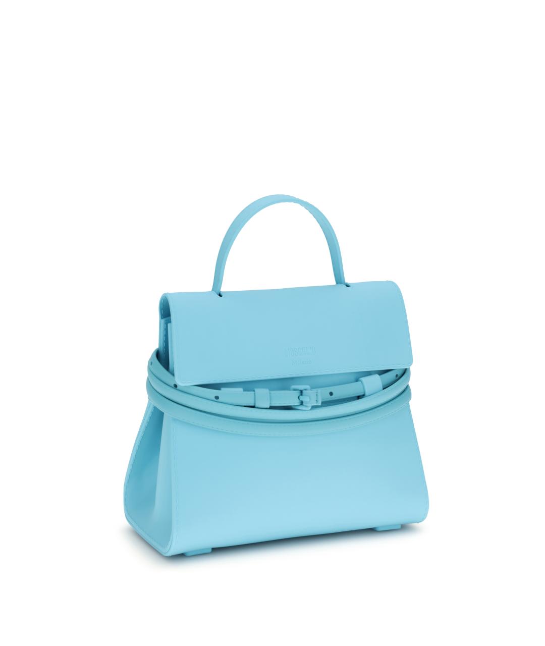 MOSCHINO Голубая сумка тоут, фото 2