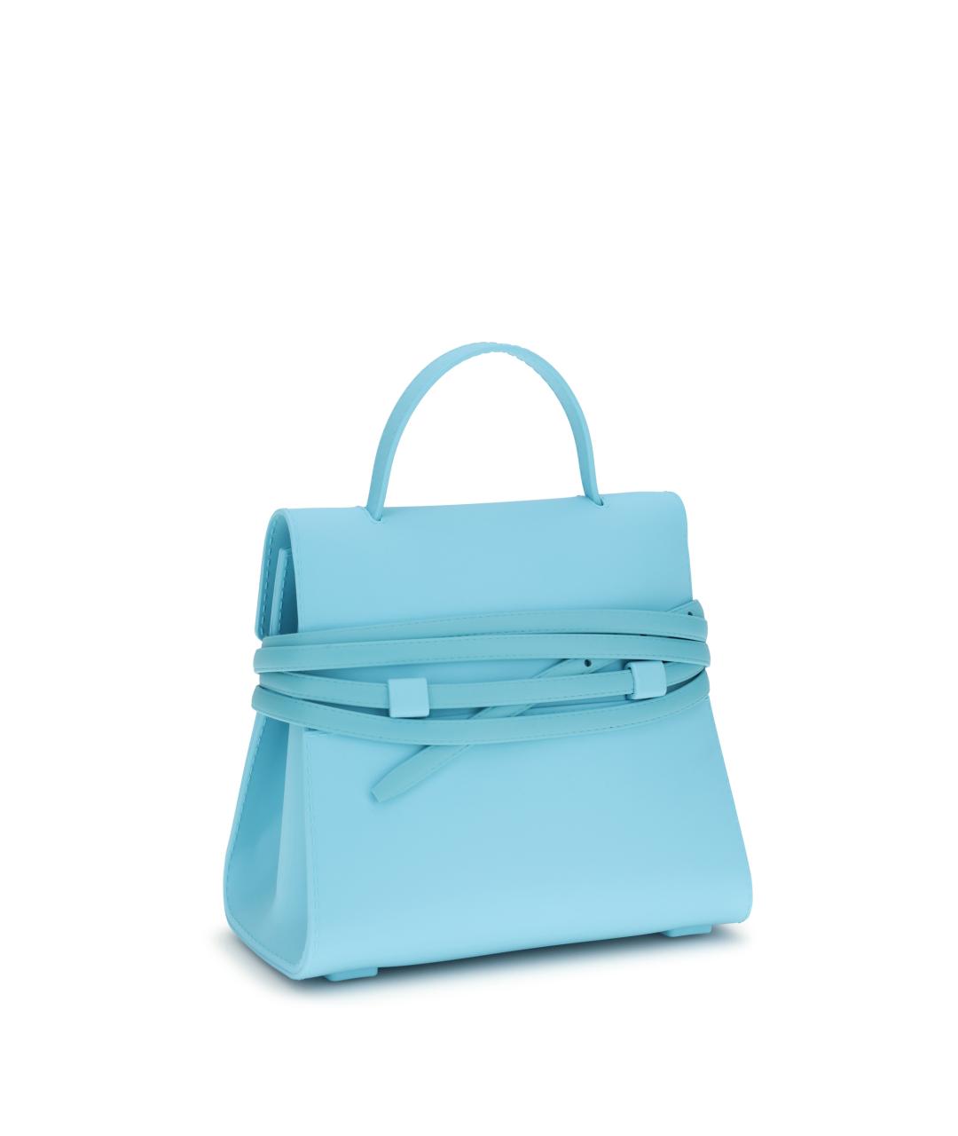 MOSCHINO Голубая сумка тоут, фото 3