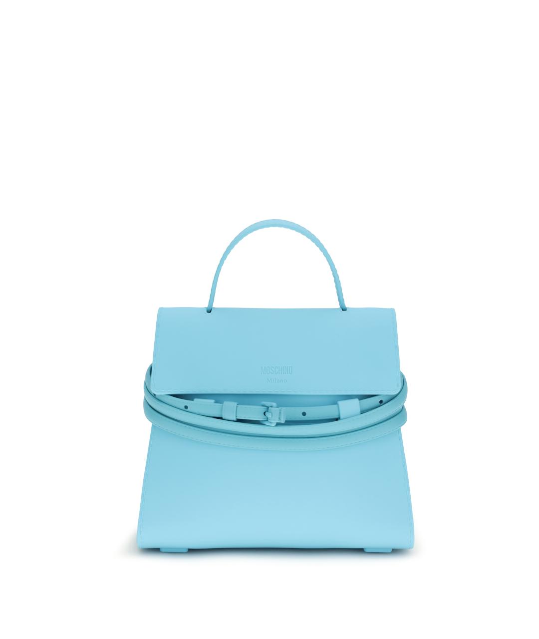 MOSCHINO Голубая сумка тоут, фото 1