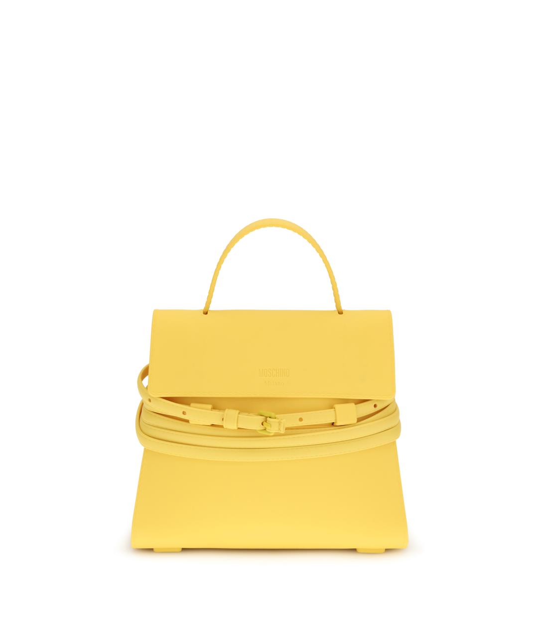 MOSCHINO Желтая сумка тоут, фото 1