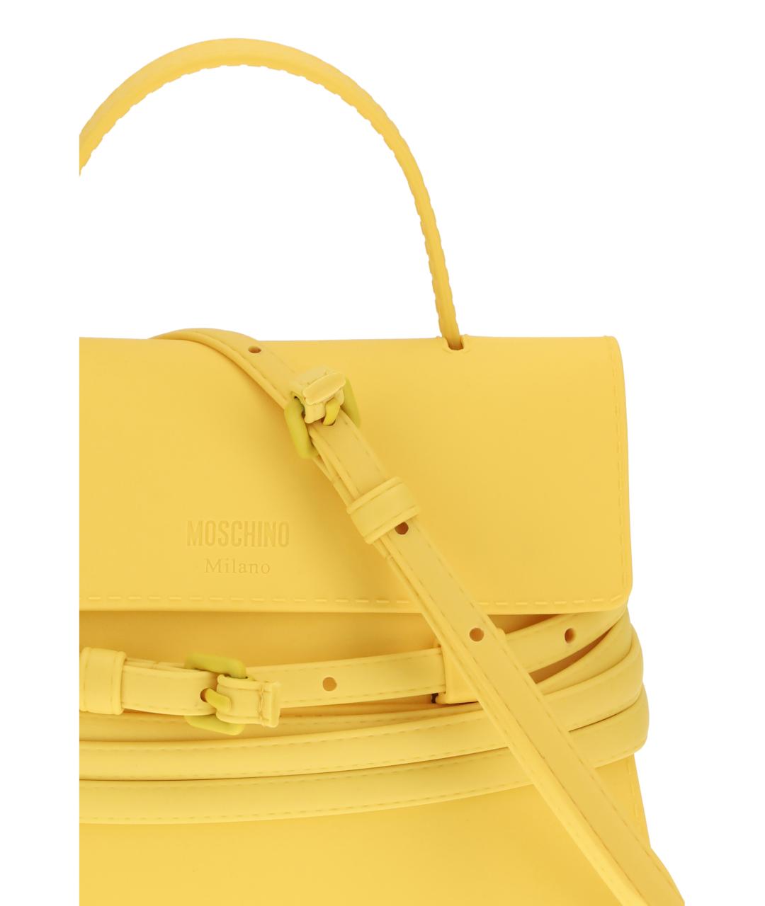 MOSCHINO Желтая сумка тоут, фото 4