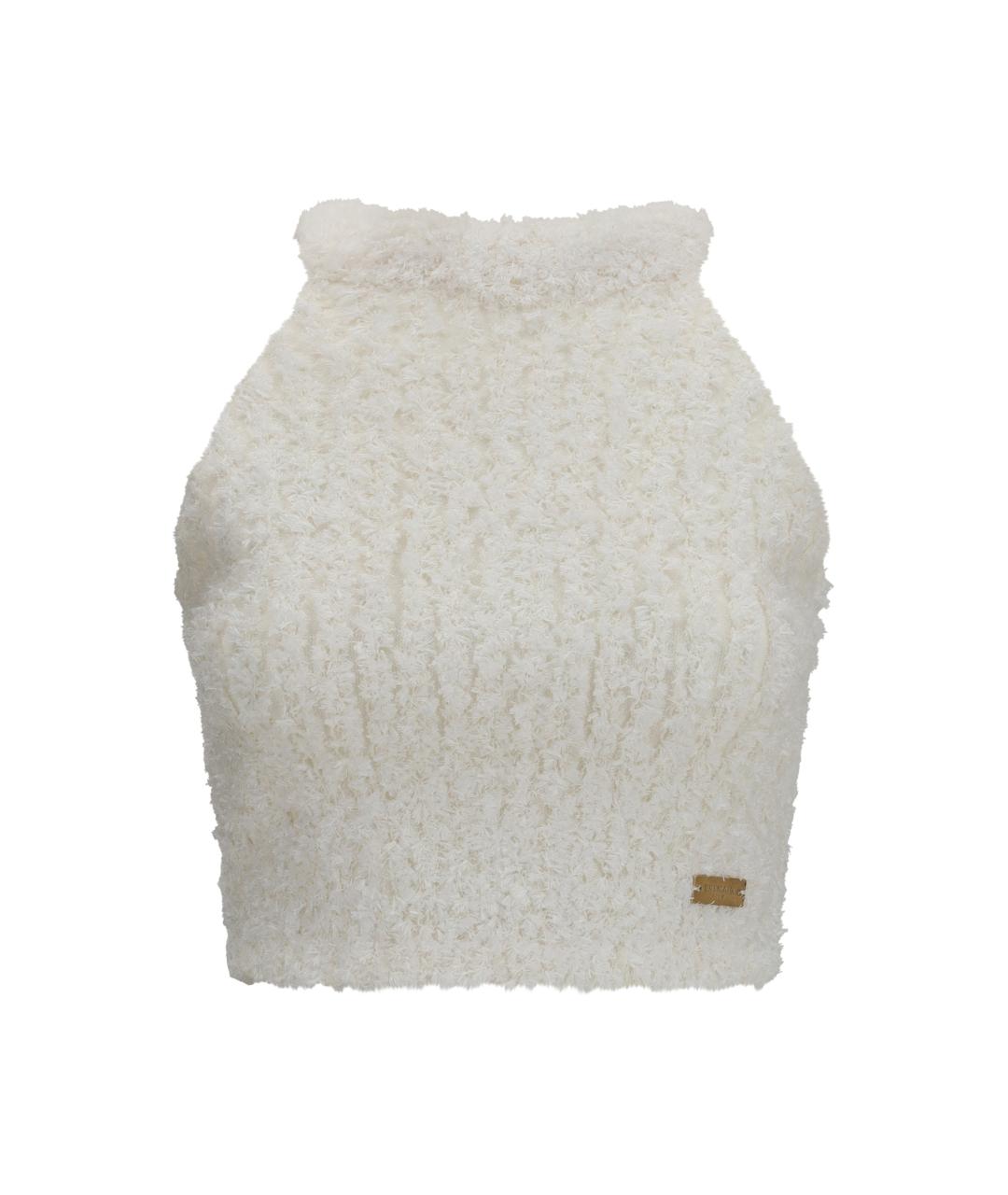 BALMAIN Белая вискозная майка, фото 1