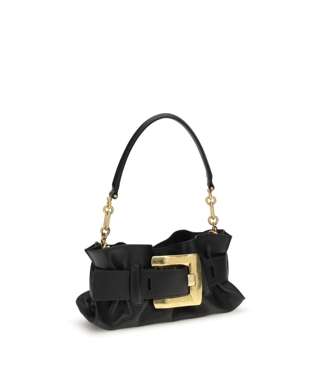 BALMAIN Черная кожаная сумка через плечо, фото 2
