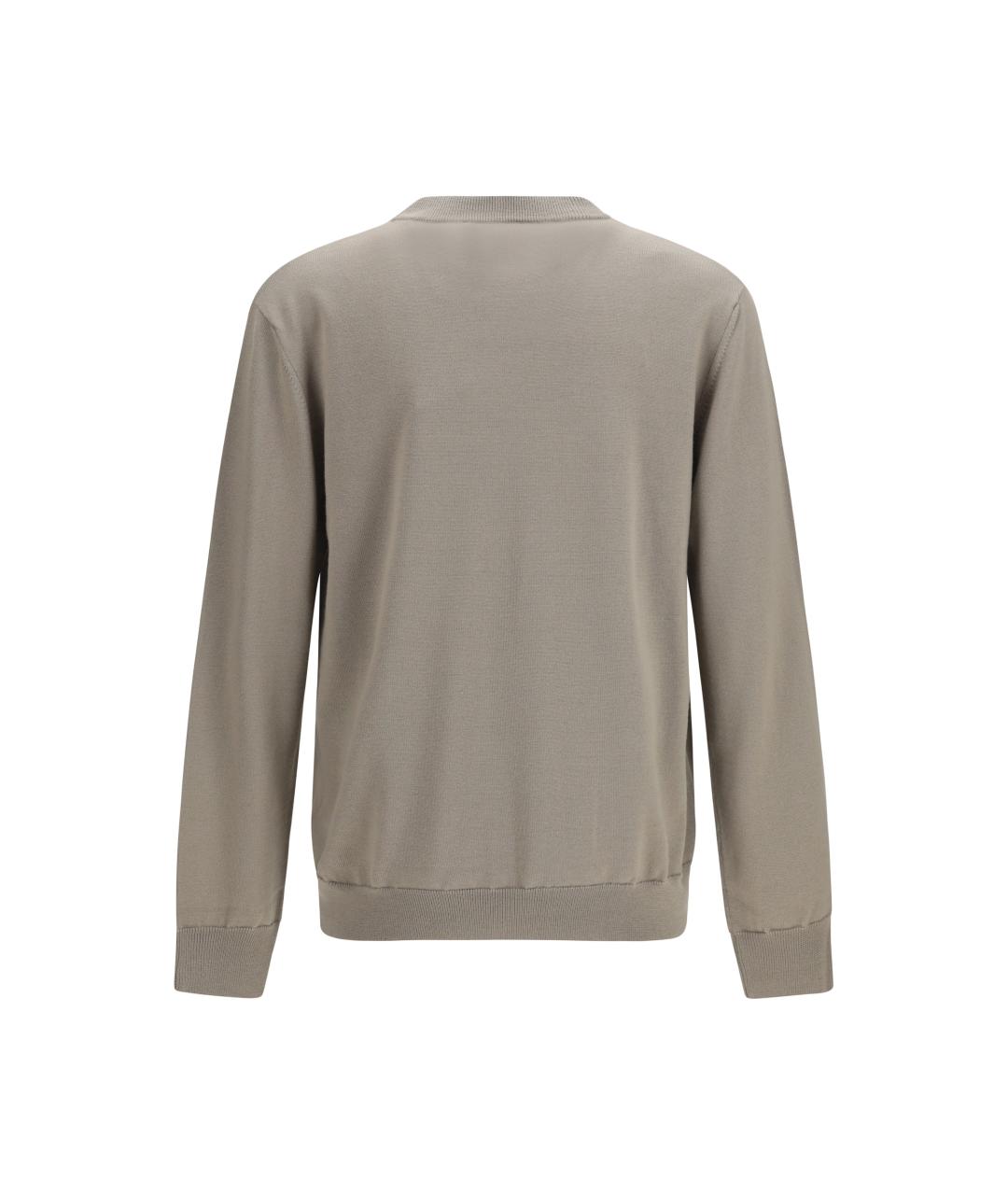 BALMAIN Бежевый шерстяной джемпер / свитер, фото 2