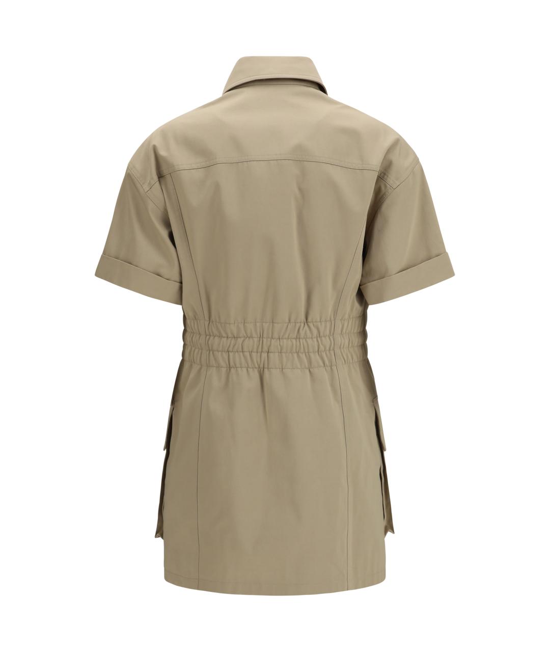 BALMAIN Бежевое хлопковое повседневное платье, фото 2