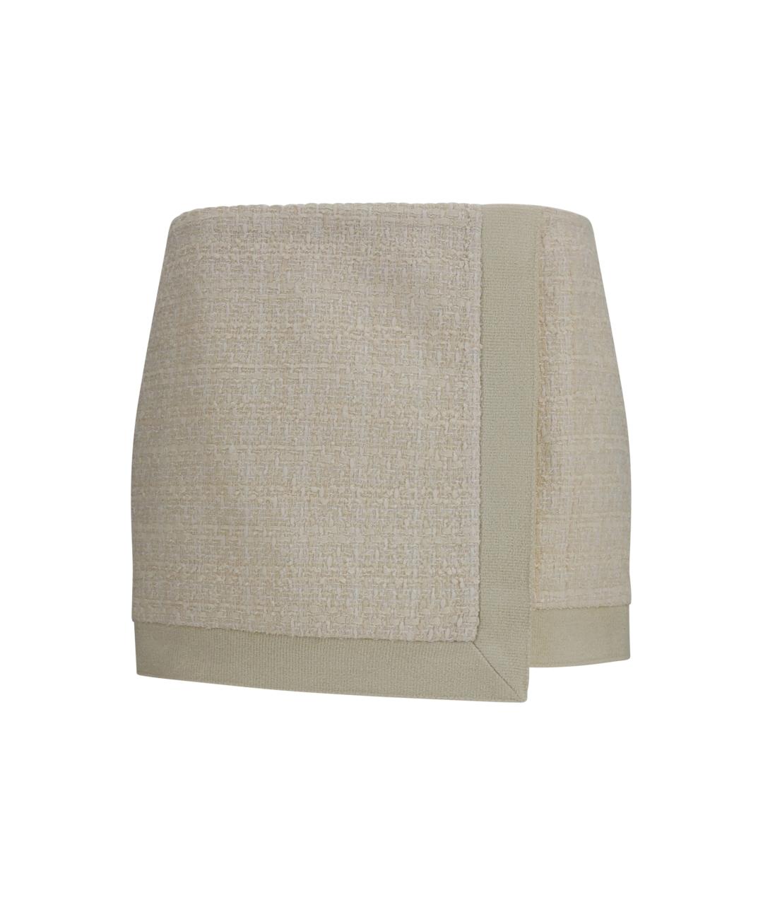 BALMAIN Белая полиэстеровая юбка мини, фото 1