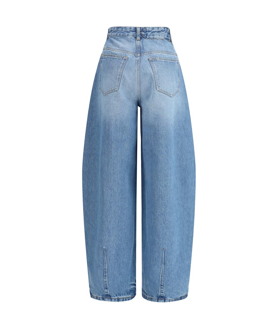 JACQUEMUS Синие хлопковые прямые джинсы, фото 2