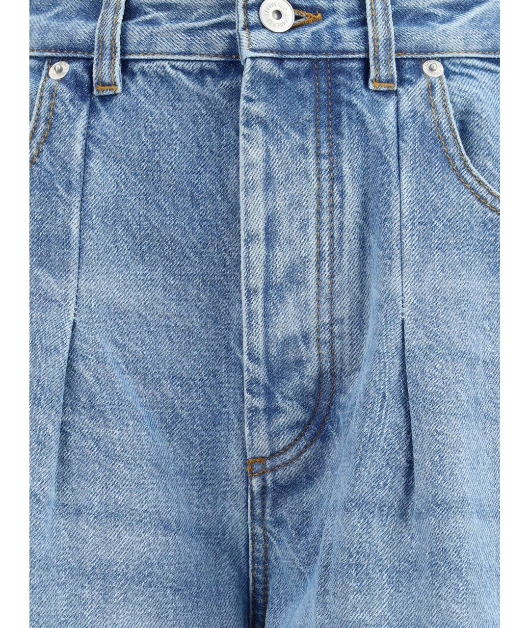 JACQUEMUS Синие хлопковые прямые джинсы, фото 3