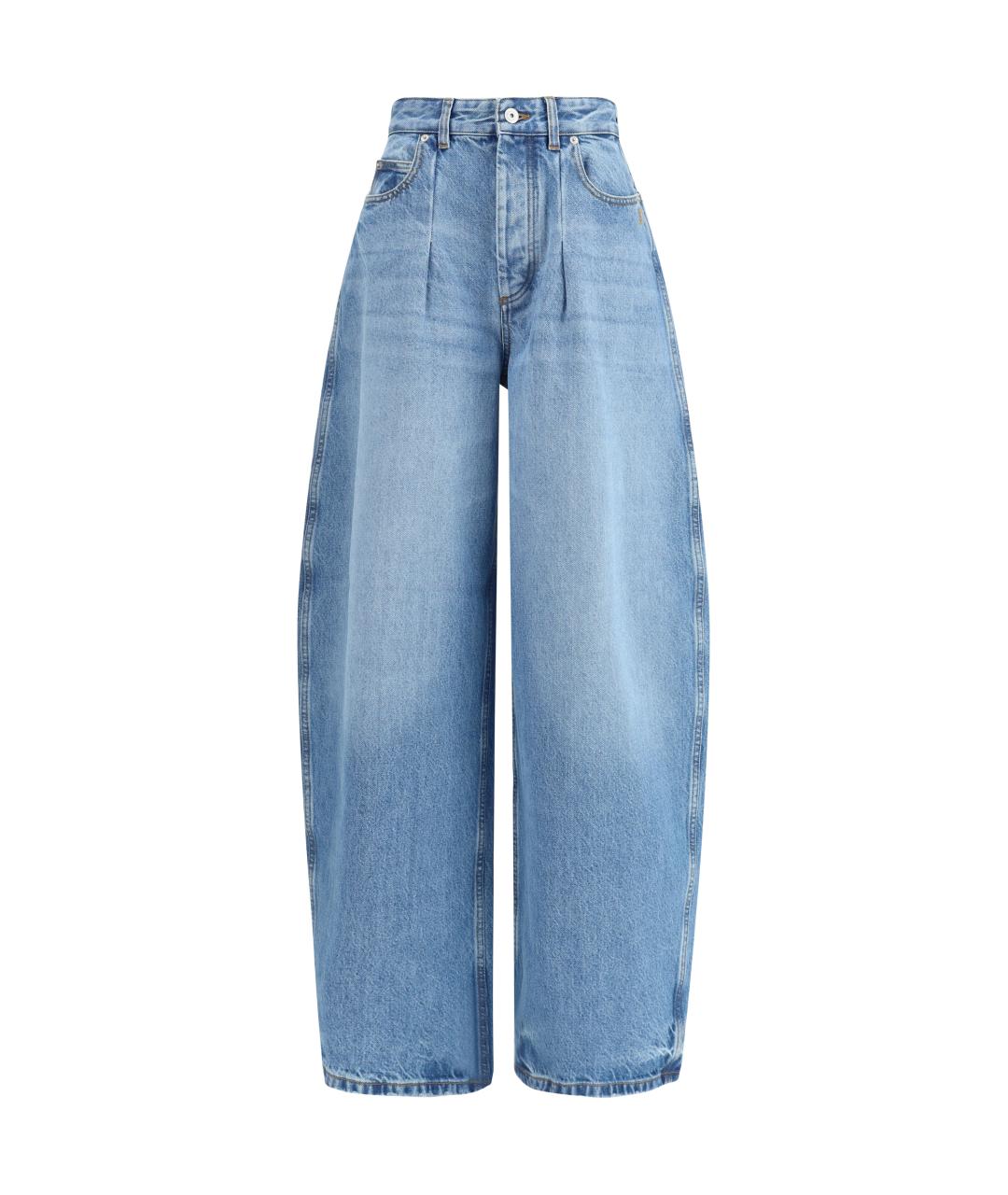 JACQUEMUS Синие хлопковые прямые джинсы, фото 1