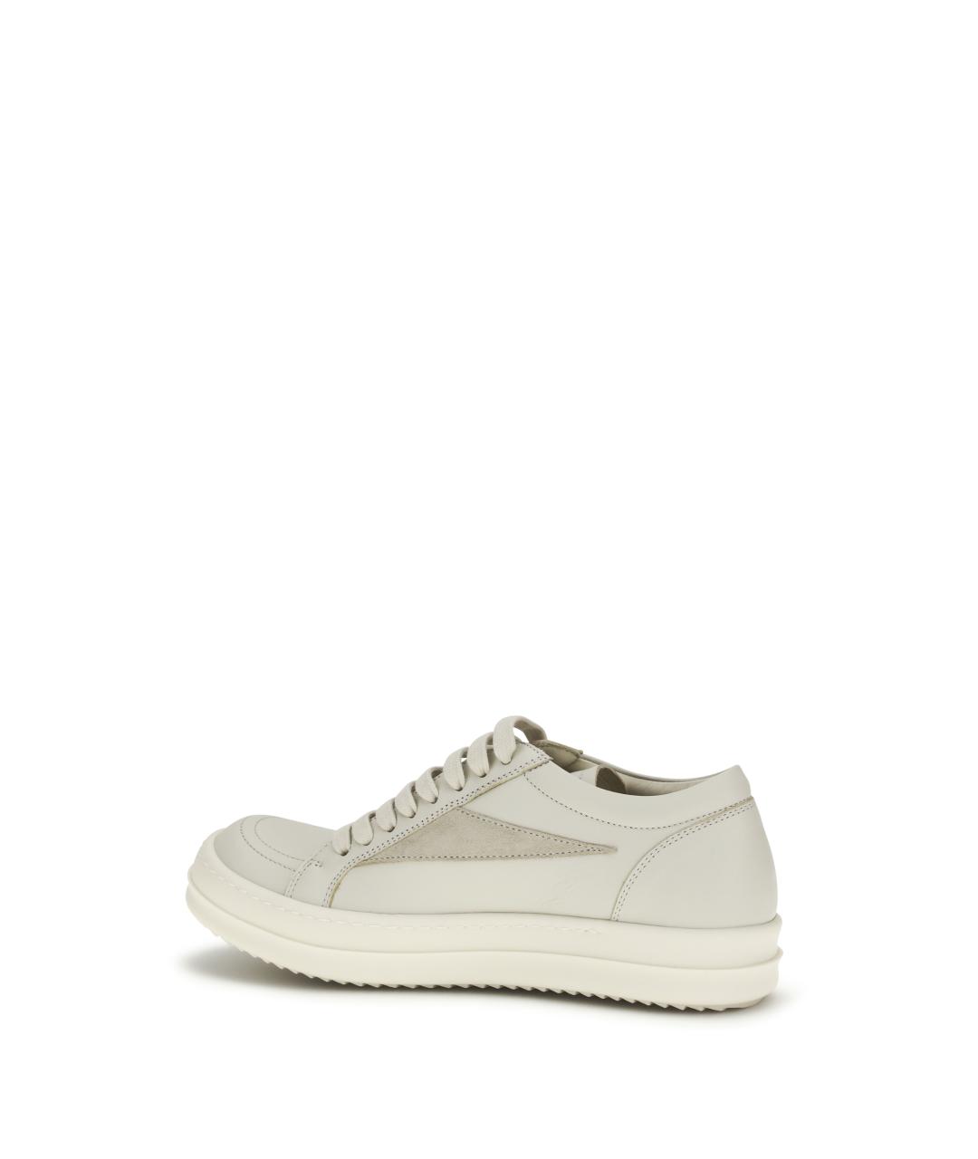 RICK OWENS Белые кожаные кеды, фото 3