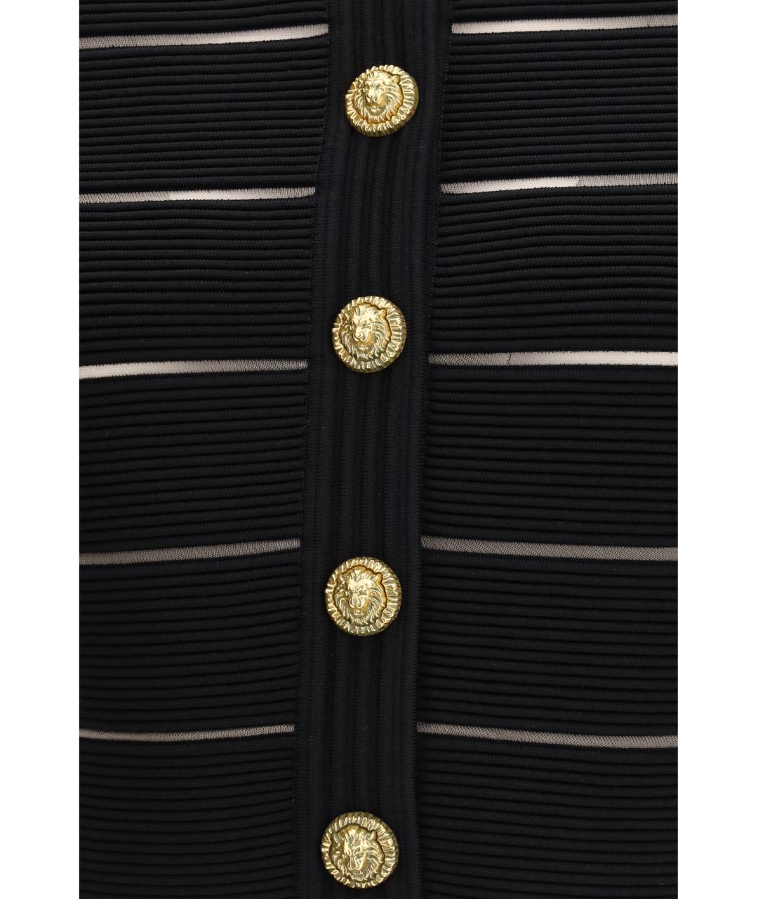 BALMAIN Черный вискозный кардиган, фото 3