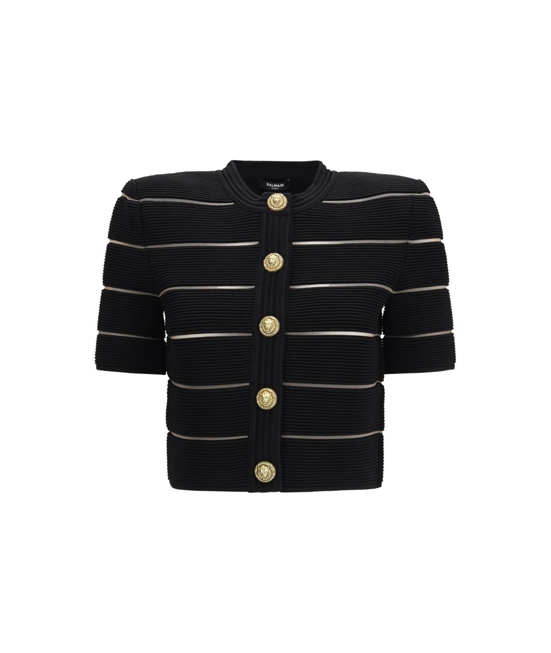 BALMAIN Черный вискозный кардиган, фото 1