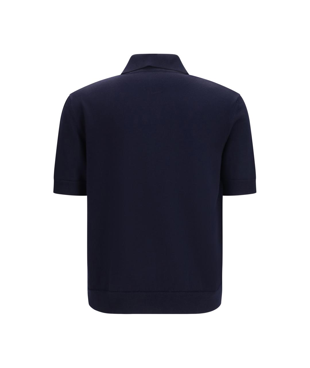 BALMAIN Темно-синее поло с коротким рукавом, фото 2