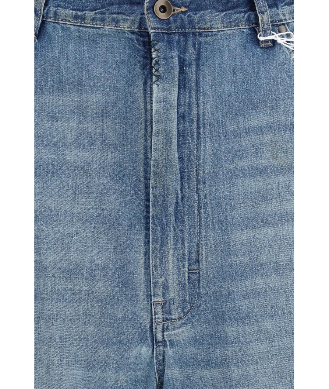 MAISON MARGIELA Синие хлопковые прямые джинсы, фото 3