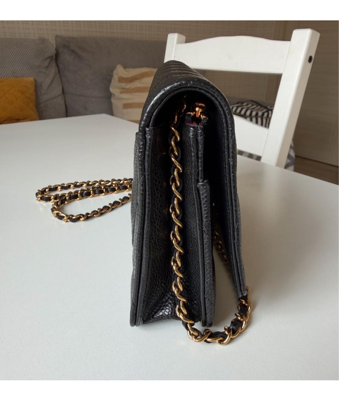 CHANEL Черная кожаная сумка через плечо, фото 2