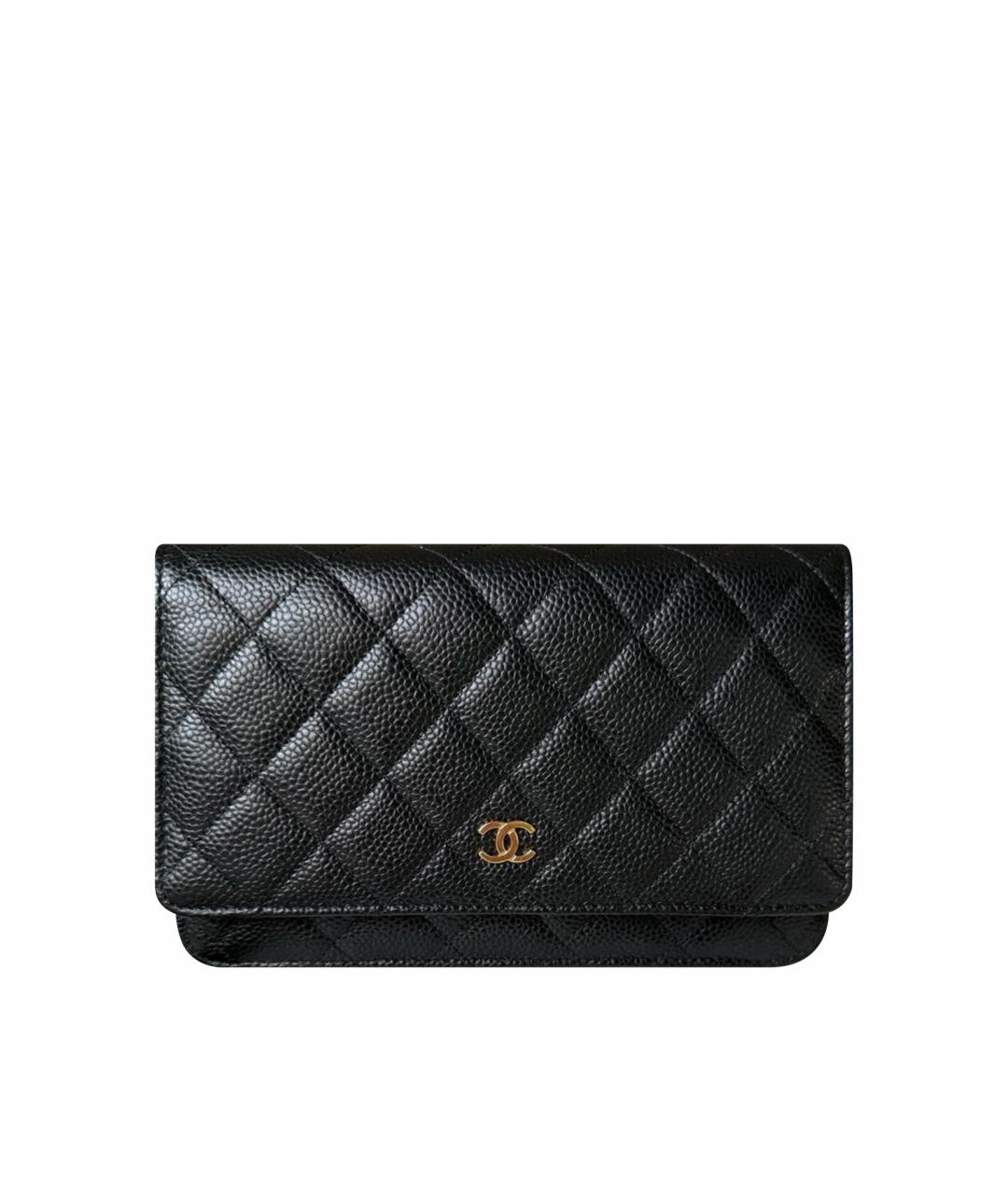 CHANEL Черная кожаная сумка через плечо, фото 1