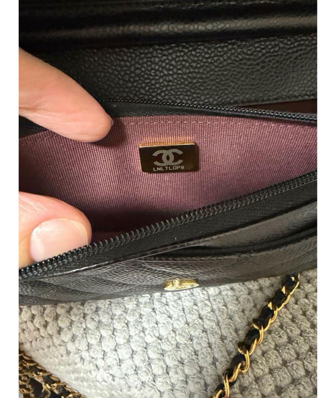 CHANEL Черная кожаная сумка через плечо, фото 6