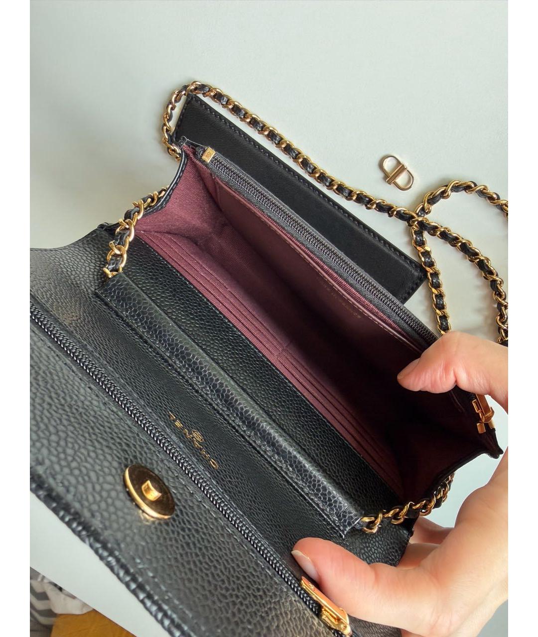 CHANEL Черная кожаная сумка через плечо, фото 4