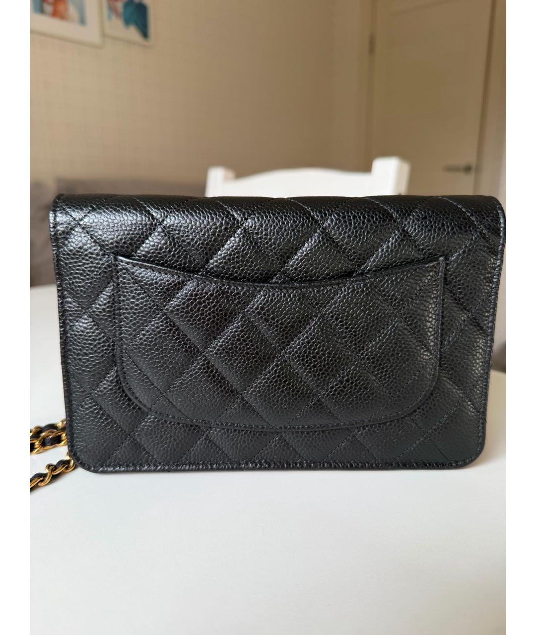 CHANEL Черная кожаная сумка через плечо, фото 3