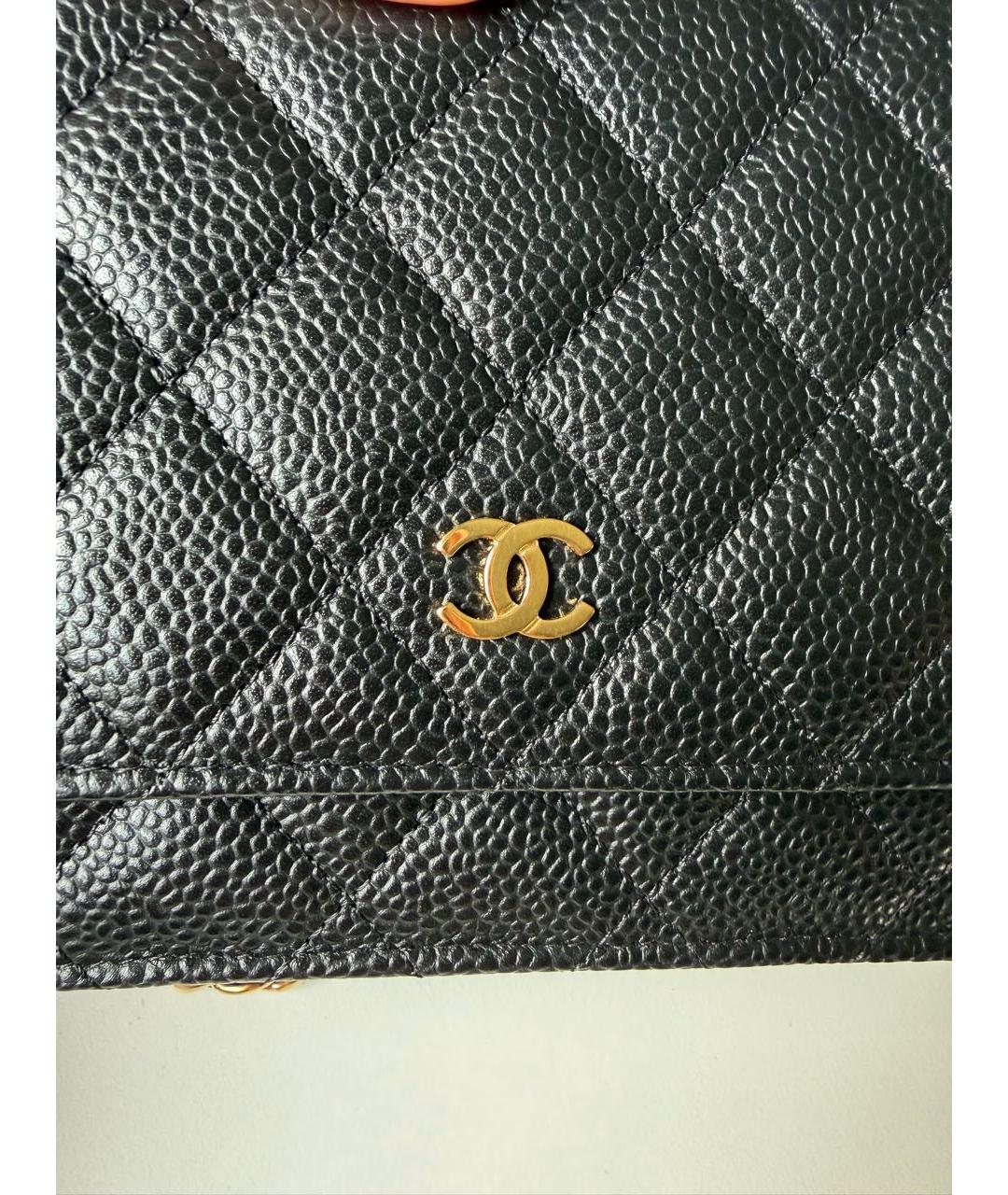 CHANEL Черная кожаная сумка через плечо, фото 5