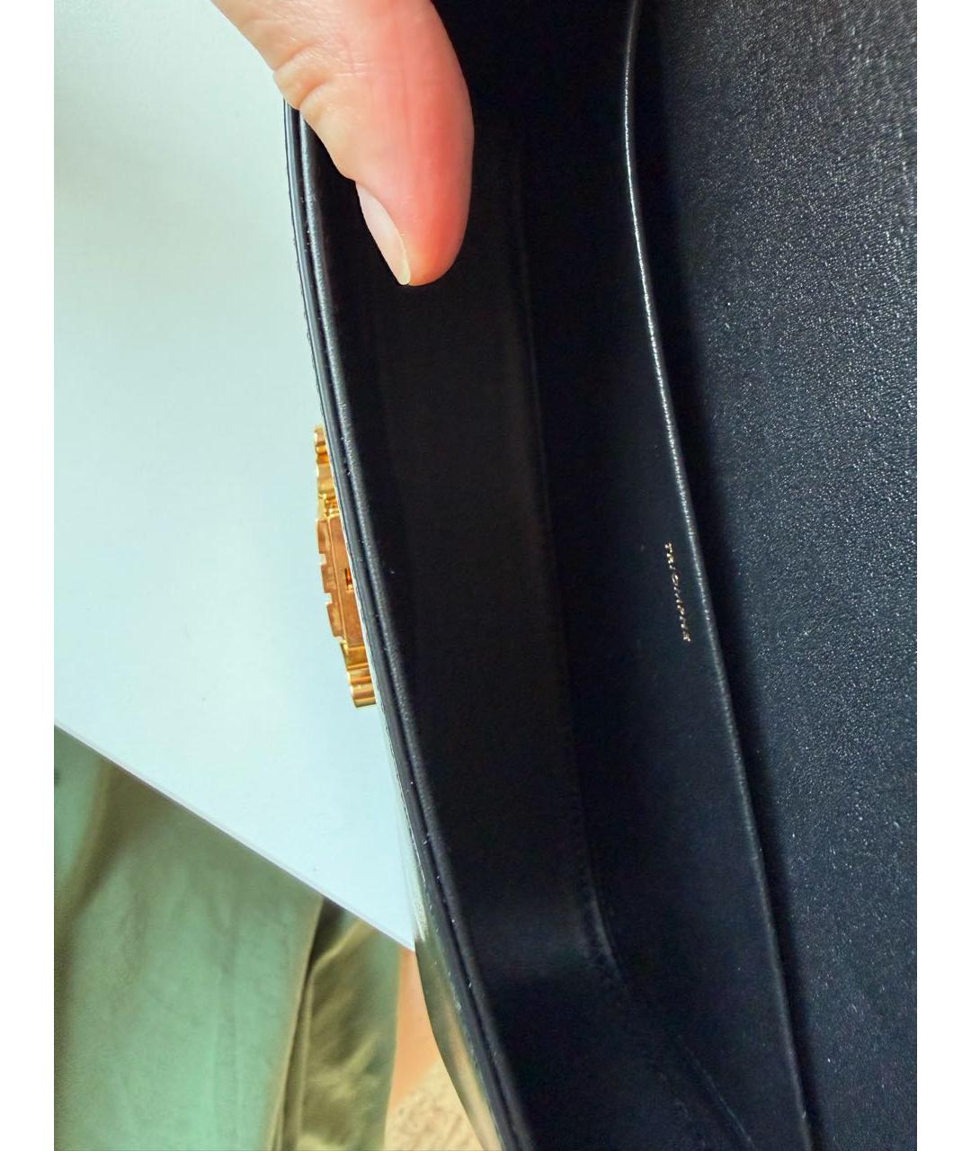 CELINE Черная кожаная сумка с короткими ручками, фото 4