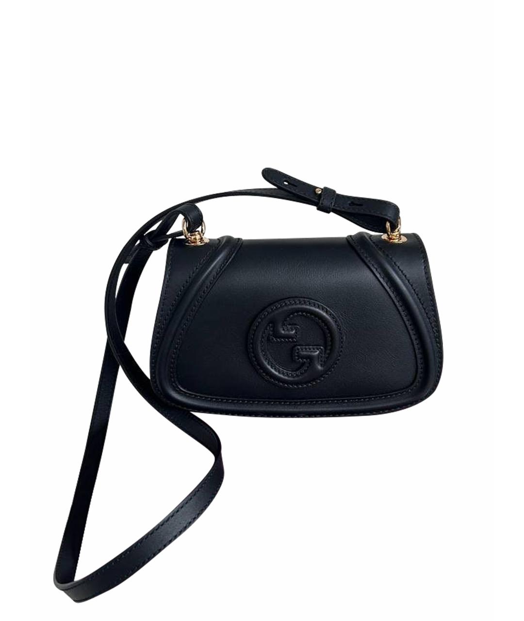 GUCCI Черная кожаная сумка через плечо, фото 1