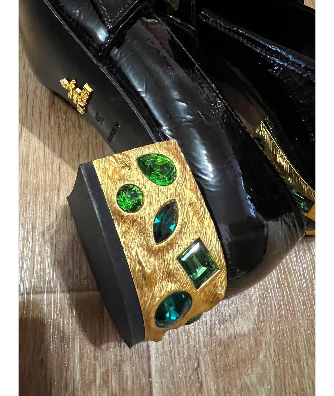 PRADA Черные лоферы из лакированной кожи, фото 4