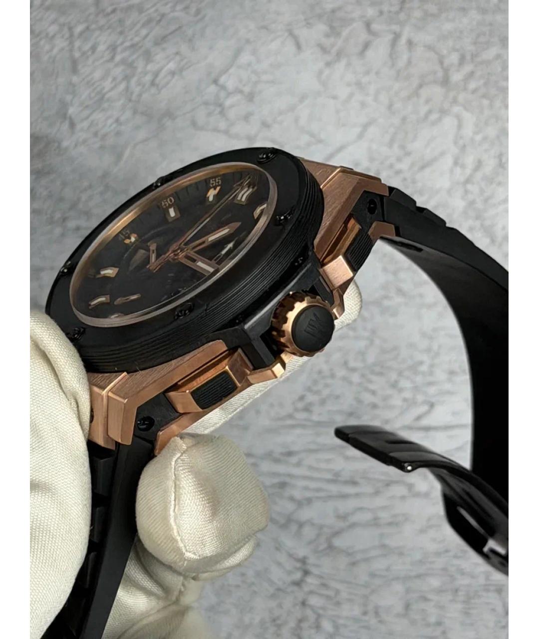 HUBLOT Черные часы из розового золота, фото 4