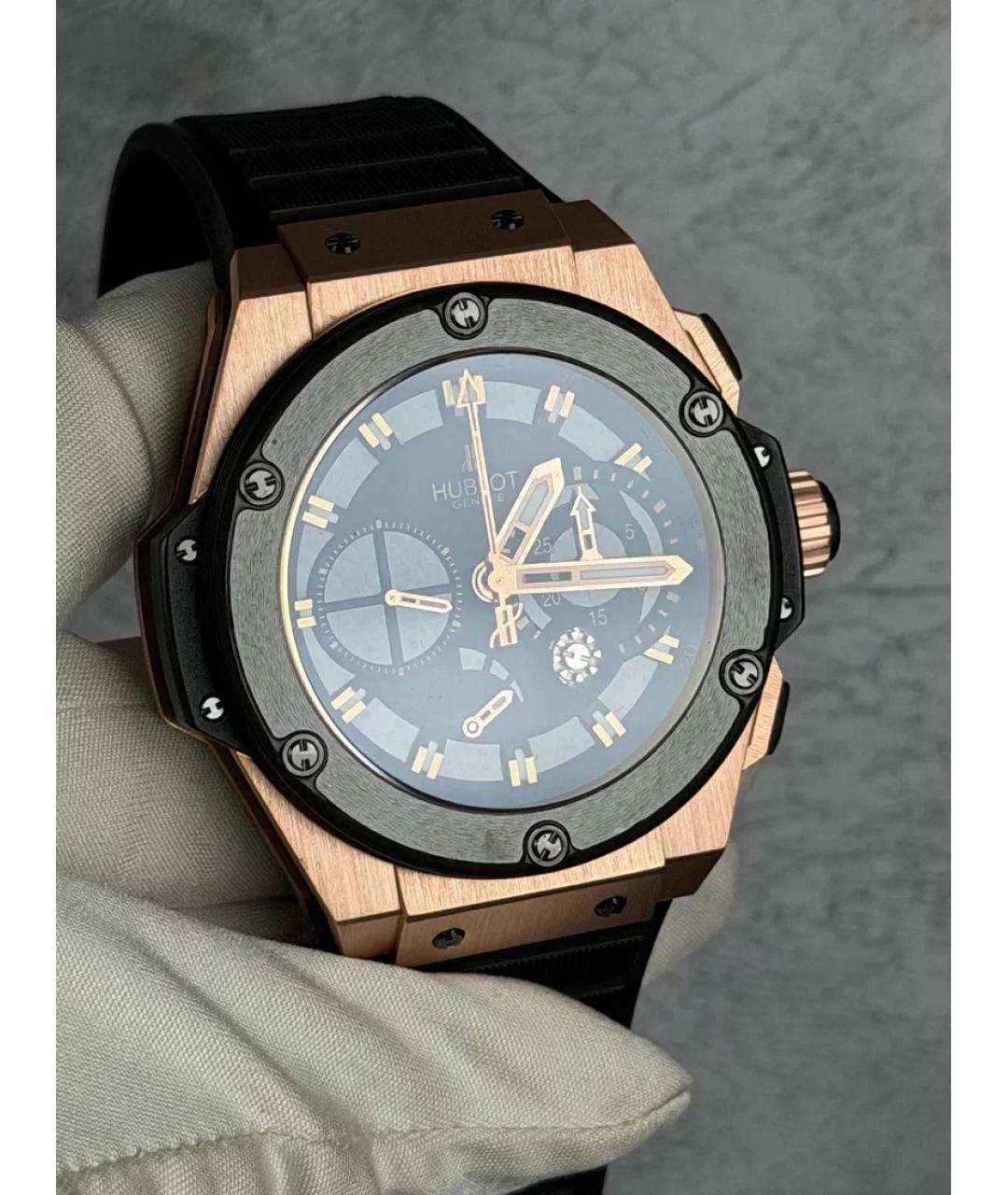 HUBLOT Черные часы из розового золота, фото 3