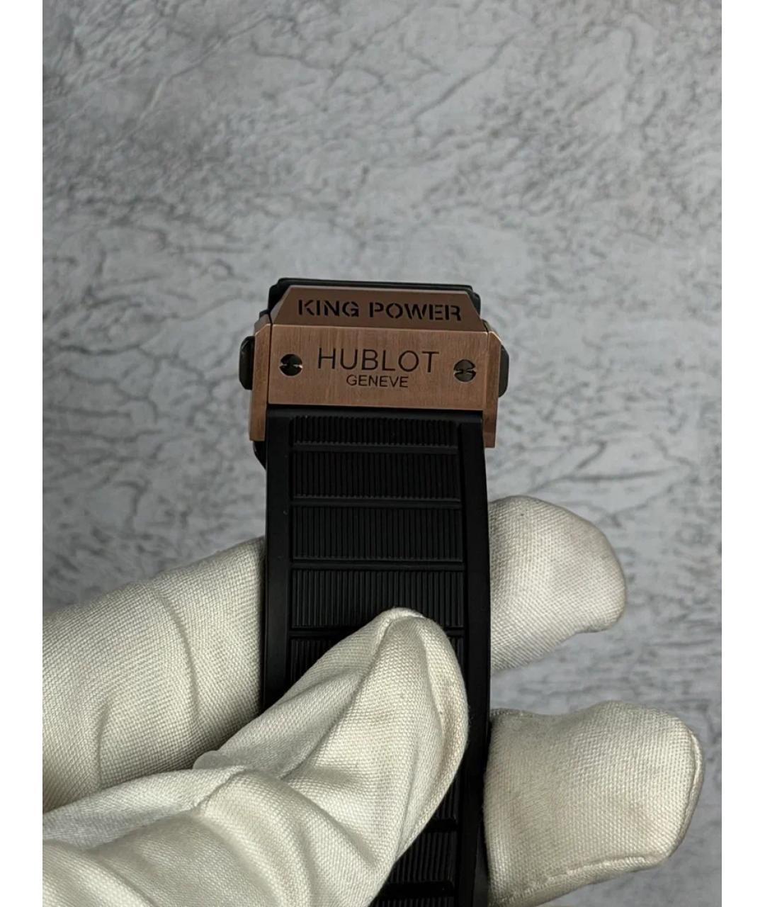 HUBLOT Черные часы из розового золота, фото 7