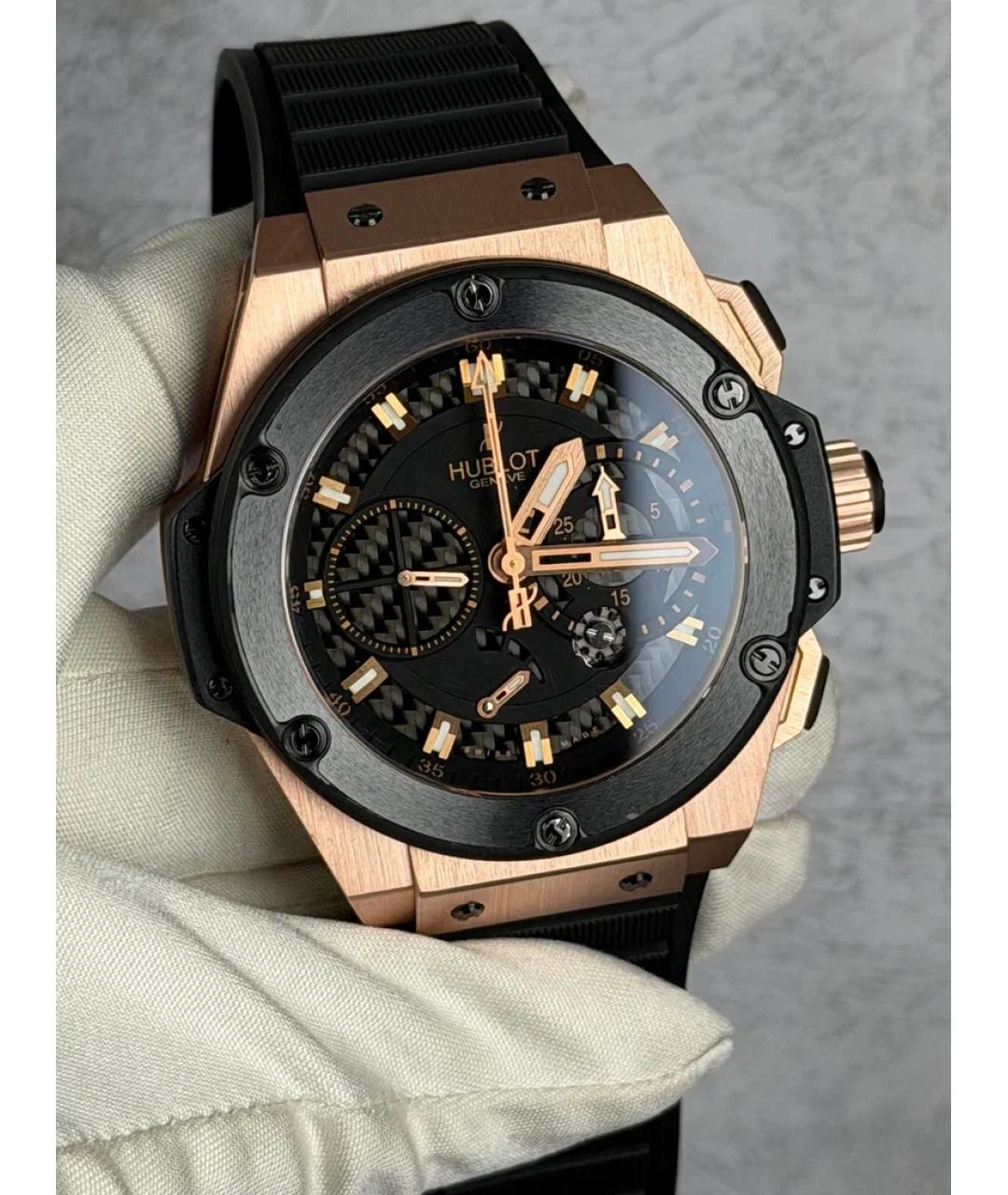 HUBLOT Черные часы из розового золота, фото 2