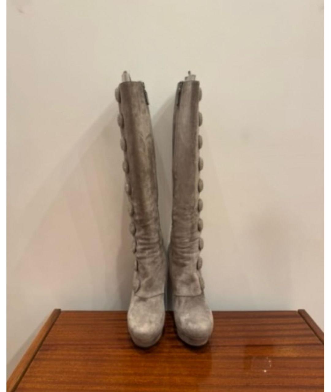 GIAN MARCO LORENZI Бежевые замшевые сапоги, фото 2