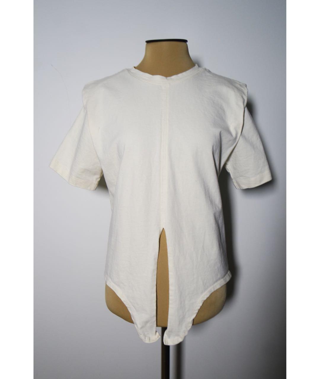 ISABEL MARANT ETOILE Бежевая хлопковая футболка, фото 9
