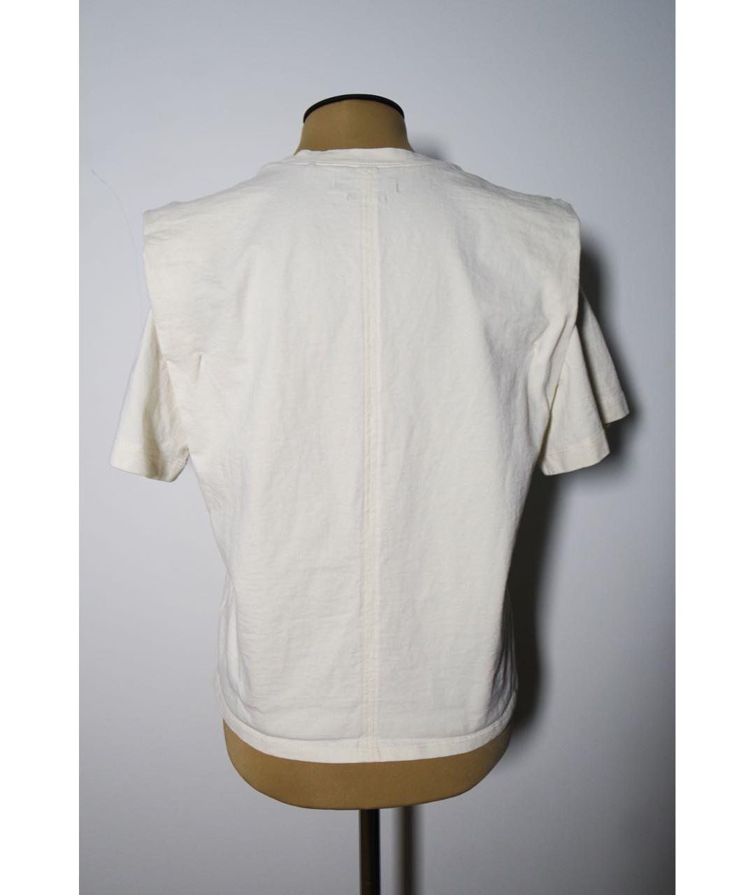 ISABEL MARANT ETOILE Бежевая хлопковая футболка, фото 3