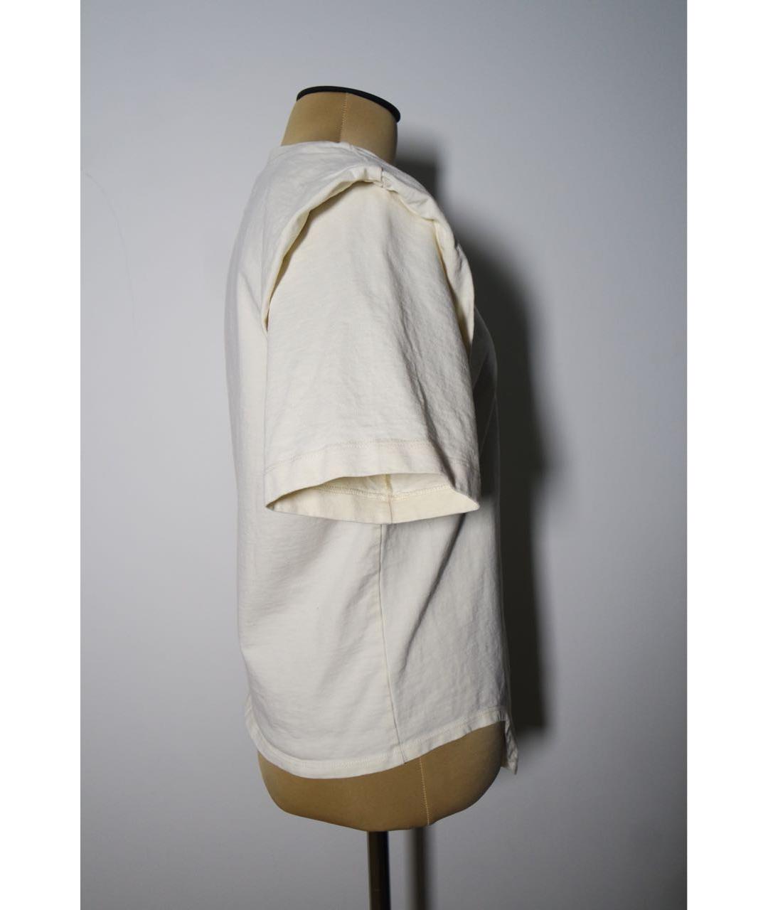 ISABEL MARANT ETOILE Бежевая хлопковая футболка, фото 5