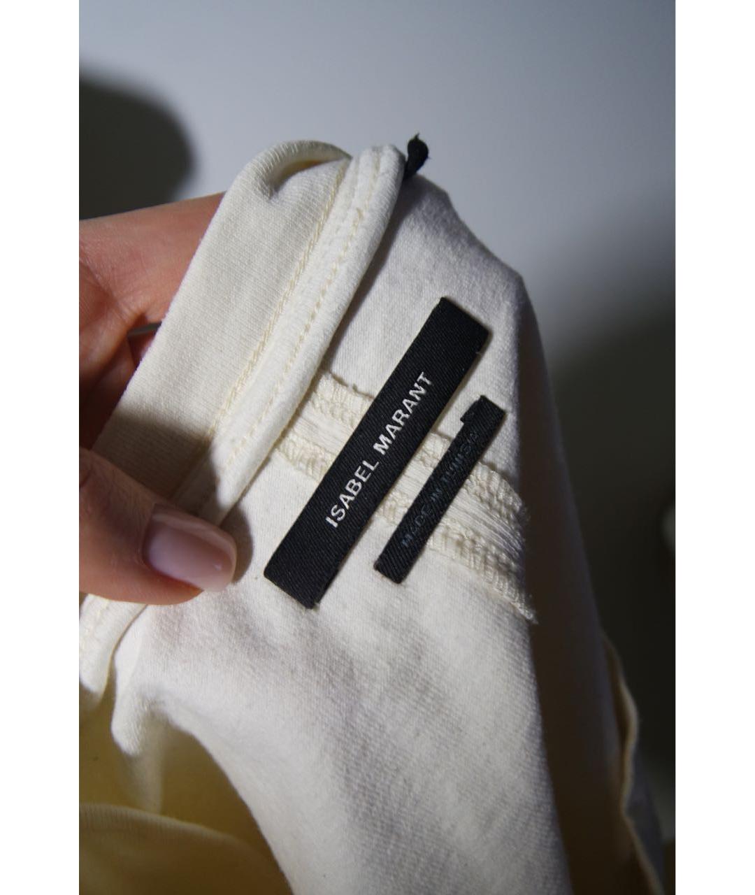 ISABEL MARANT ETOILE Бежевая хлопковая футболка, фото 2