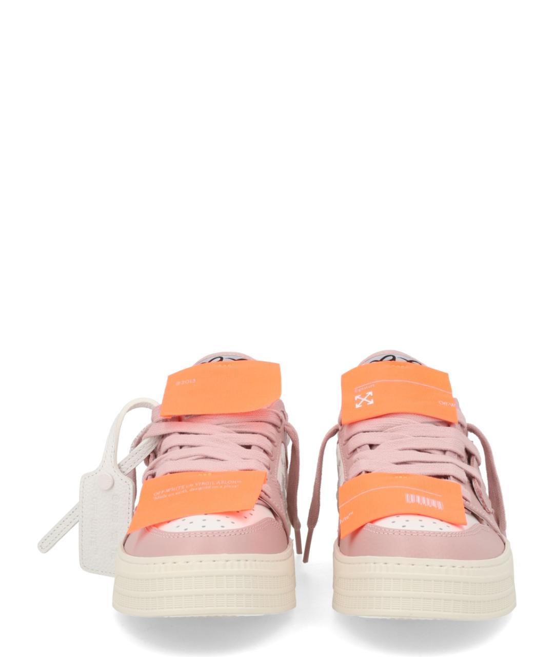 OFF-WHITE Розовые кожаные кроссовки, фото 3