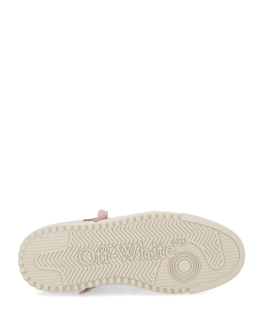 OFF-WHITE Розовые кожаные кроссовки, фото 6