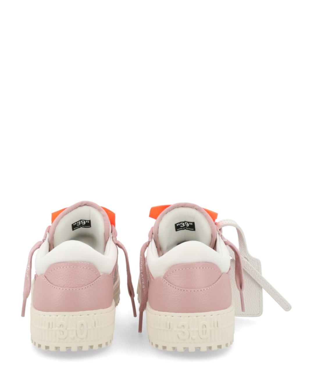 OFF-WHITE Розовые кожаные кроссовки, фото 4