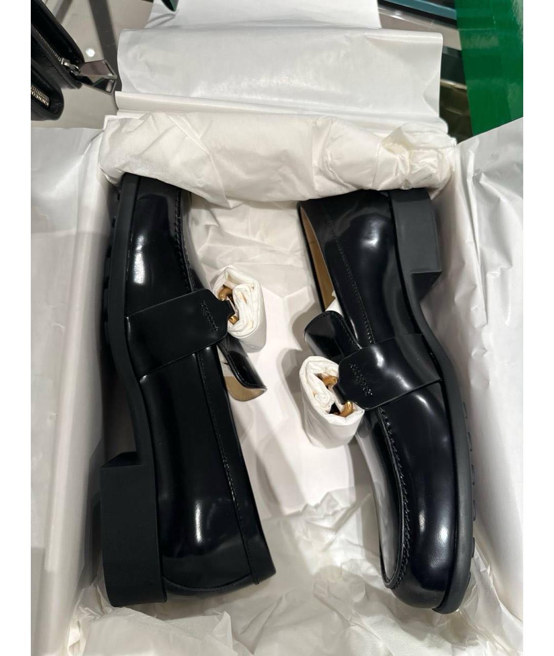 BOTTEGA VENETA Черные кожаные лоферы, фото 2