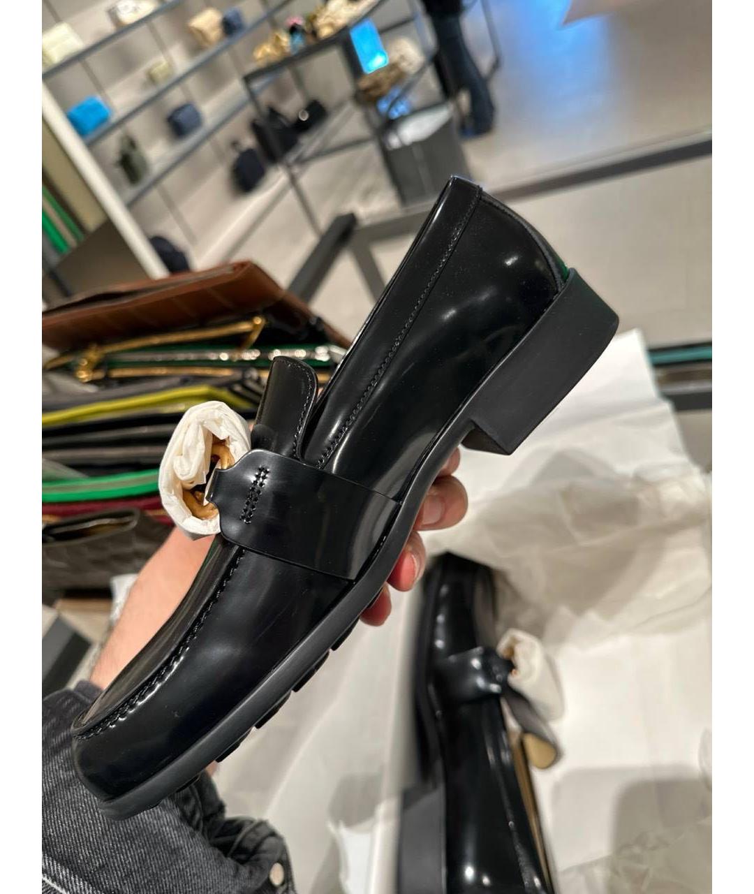 BOTTEGA VENETA Черные кожаные лоферы, фото 4