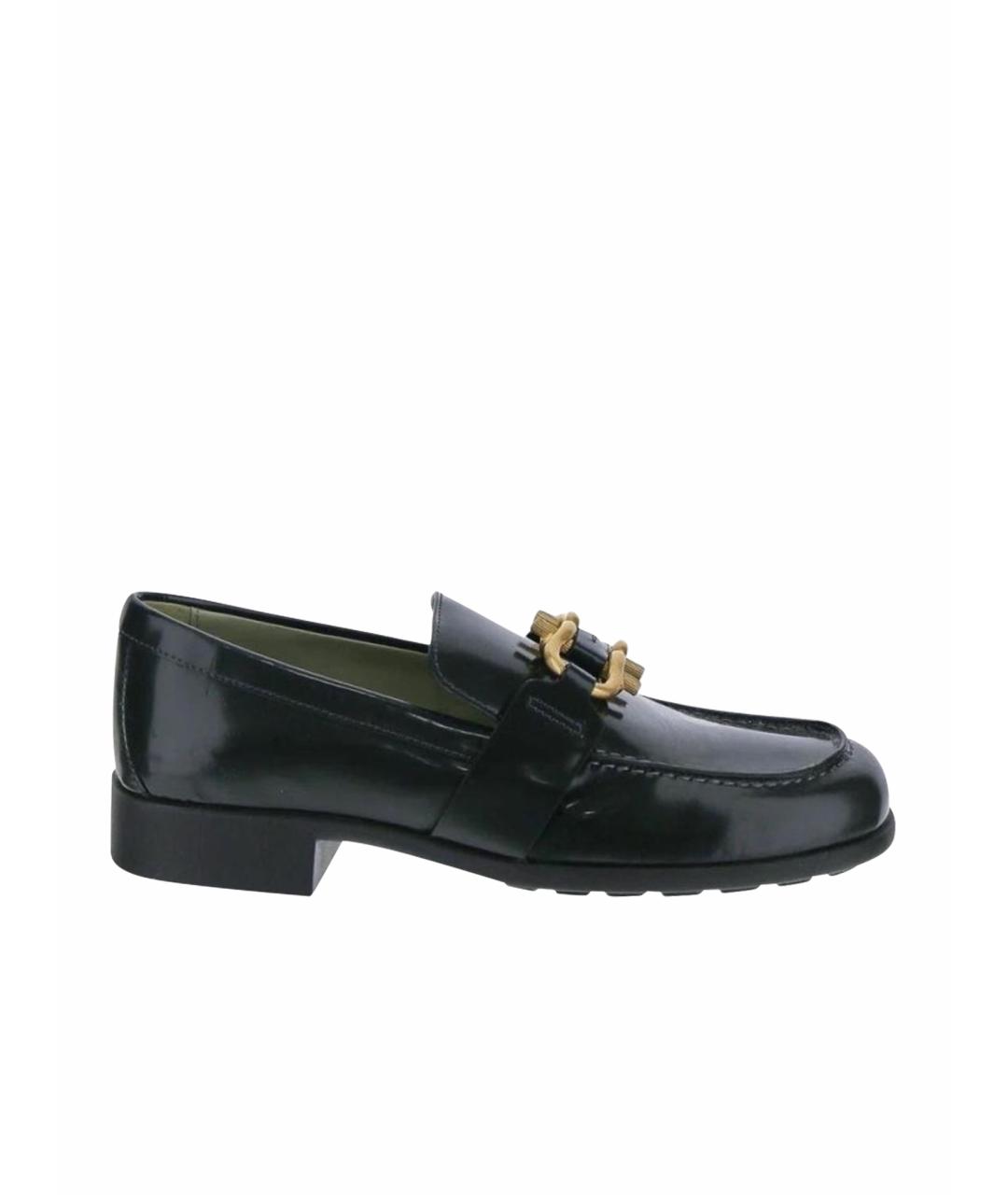 BOTTEGA VENETA Черные кожаные лоферы, фото 1
